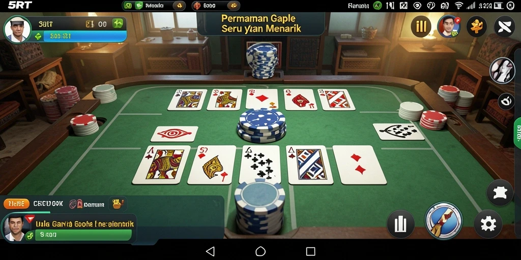 Tampilan gameplay seru dari 5RT saat bermain Gaple.