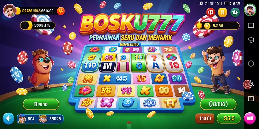 Screenshot gameplay menampilkan keseruan bermain Bingo di BOSKU777.