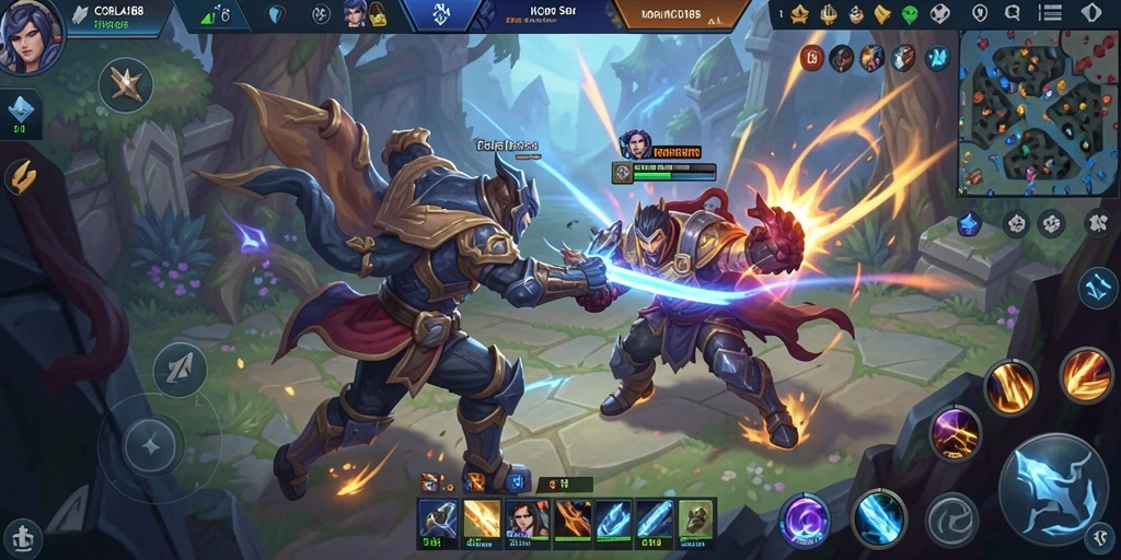 Tampilan luar biasa dari gameplay MOBA yang mendebarkan.