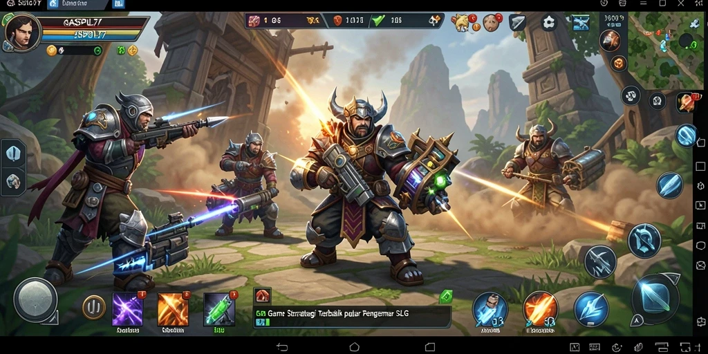 Tampilan gameplay GASPOL77 yang menarik dengan elemen strategi SLG.