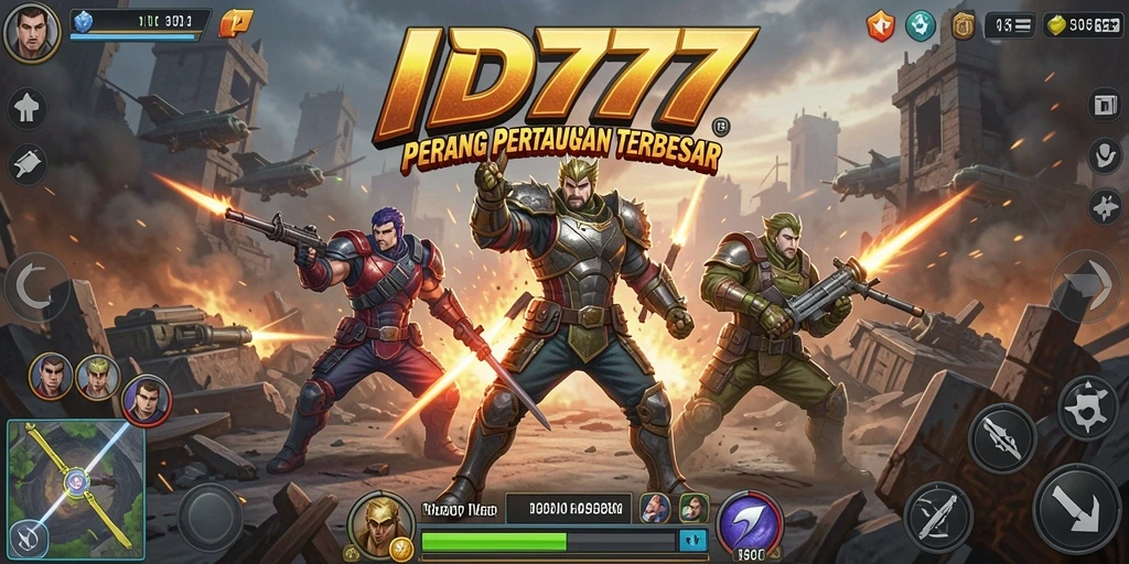 Tangkapan layar menunjukkan aksi intens dalam permainan Battle Royale.