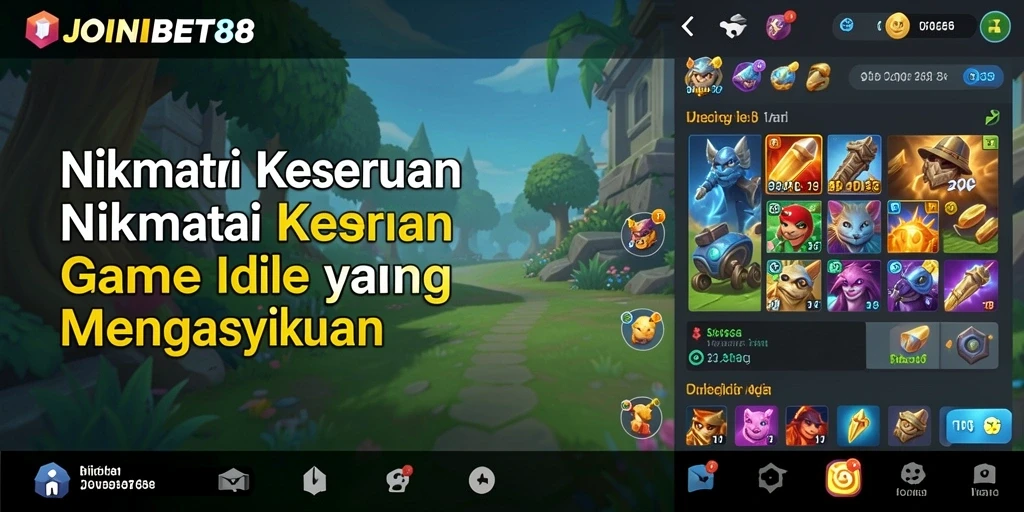 Tampilan gameplay seru JOINBET88 yang menampilkan karakter dalam aksi Idle.