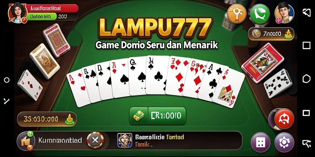 Tampilan gameplay Domino yang seru dan interaktif.