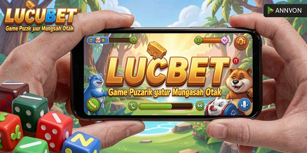Tampilan gameplay LUCUBET yang menantang dan berwarna-warni.