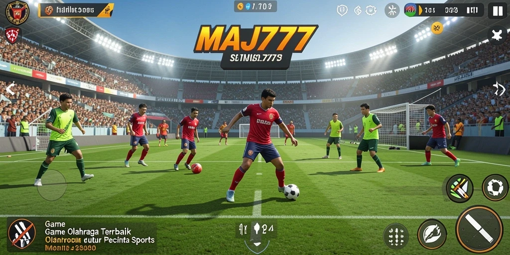 Tampilan gameplay menegangkan dari MAJ777 yang menunjukkan aksi olahraga seru.