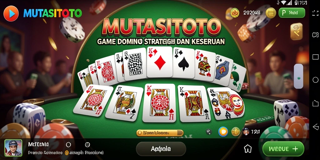 Screenshot utama MUTASITOTO menampilkan gameplay Domino yang seru.