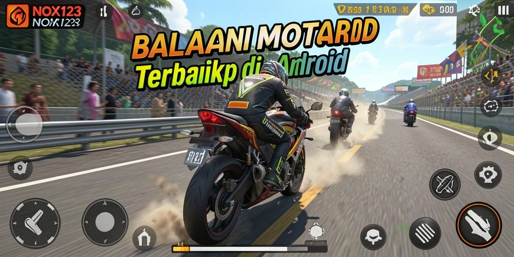 Gameplay seru balapan motor di NOX123 dengan grafis memukau.