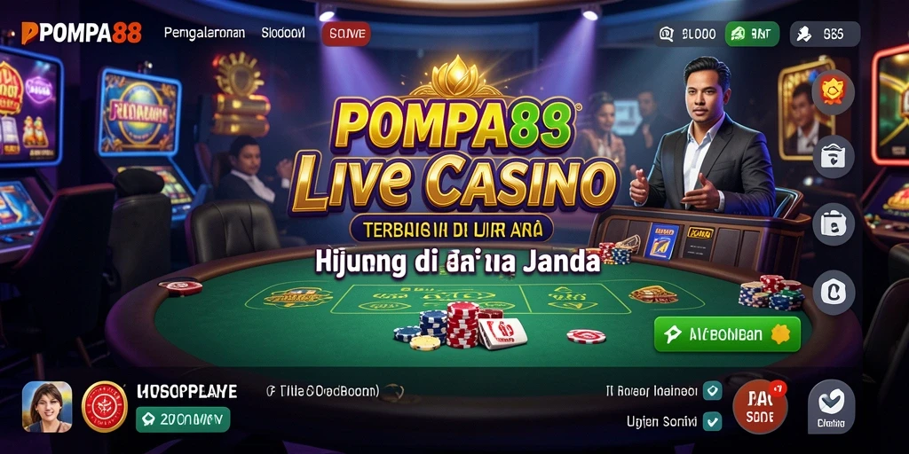 Tampilan menarik saat bermain Live Casino di POMPA88.