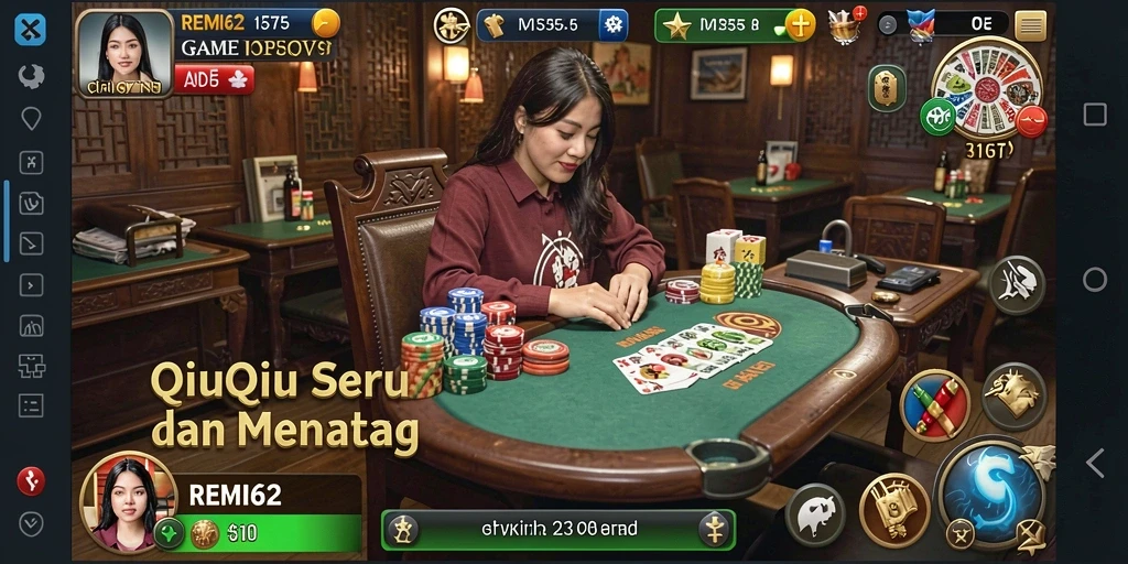 Tampilan gameplay seru QiuQiu di REMI62.
