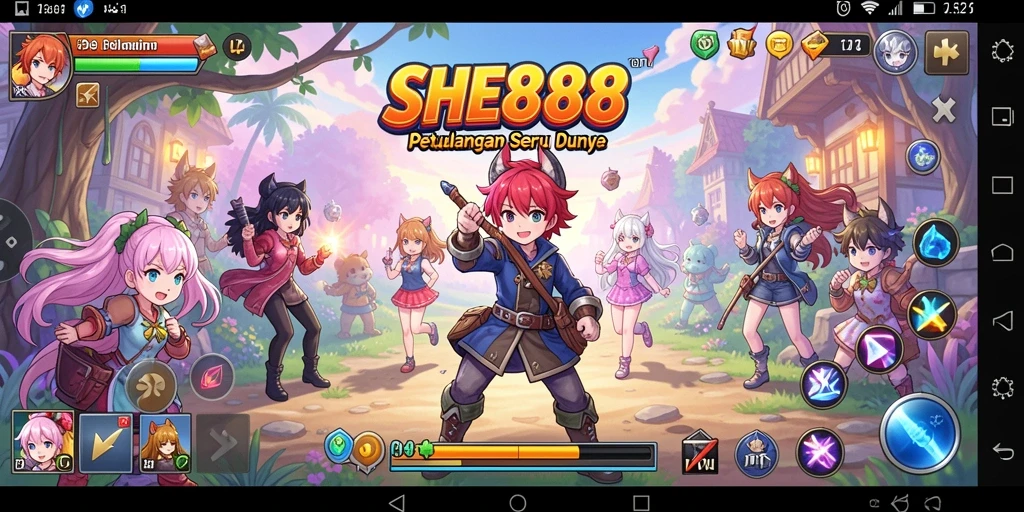 Screenshot gameplay menyajikan aksi seru di dunia Anime.
