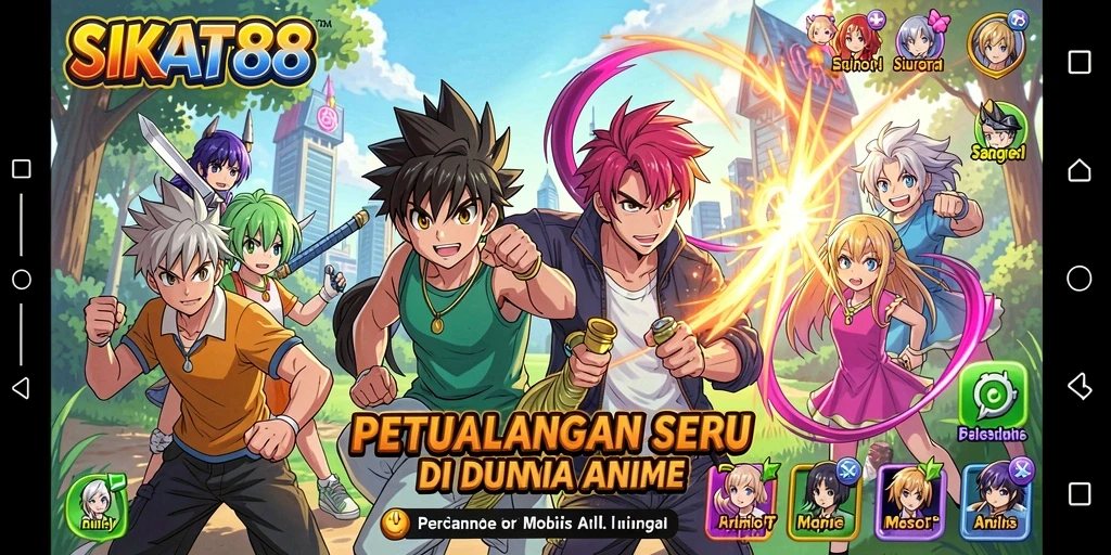 Gameplay SIKAT88 yang menarik dengan karakter anime ikonik.
