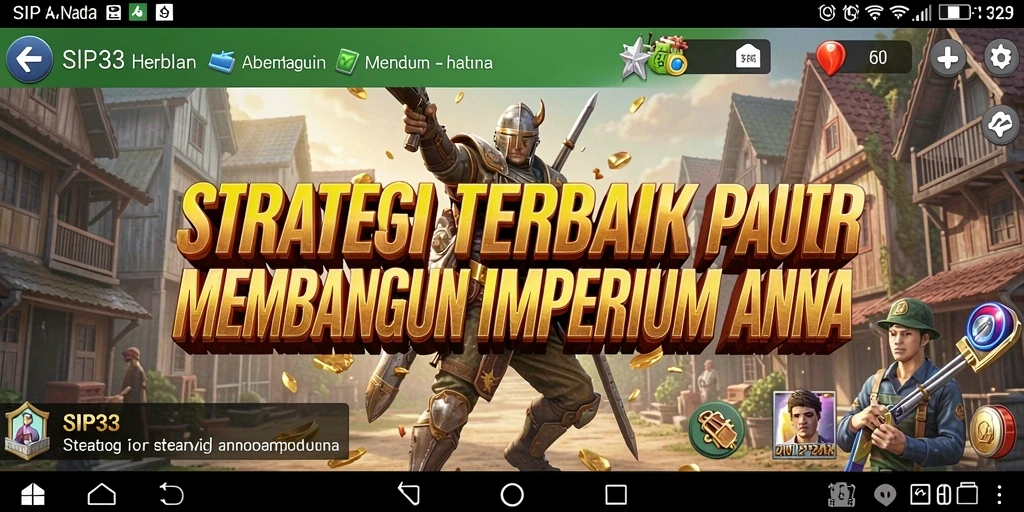 Gameplay SIP33 menampilkan pertempuran strategis dan pembangunan kerajaan.