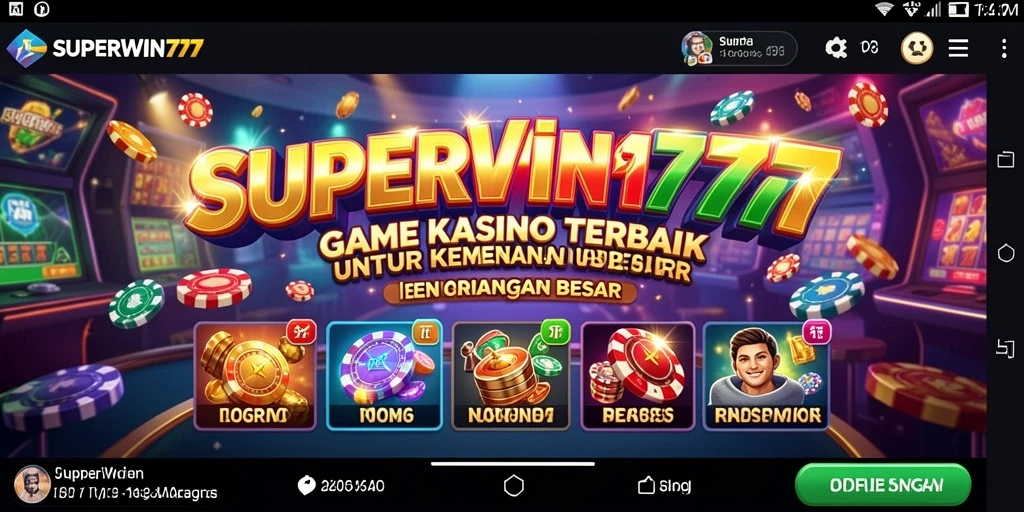 Screenshot utama menunjukkan gameplay Kasino yang menarik.
