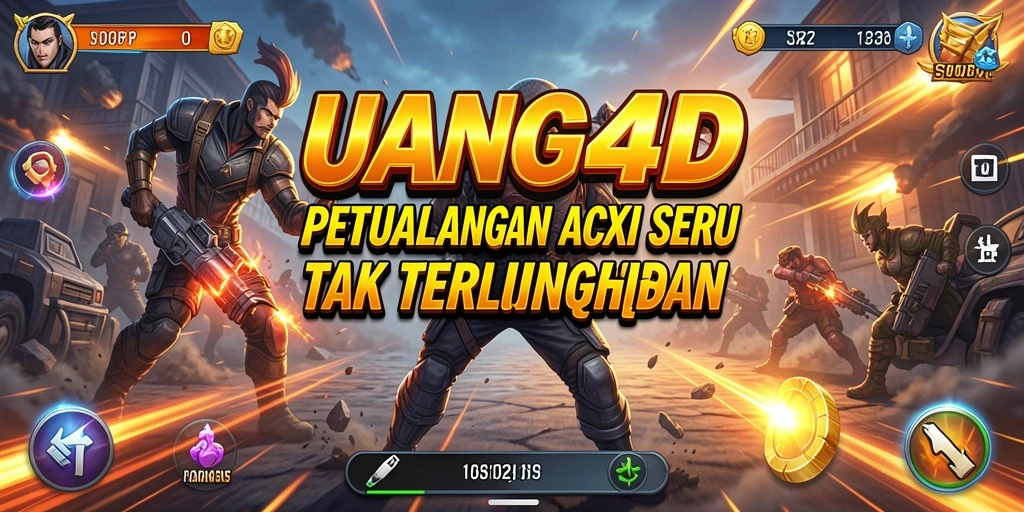 Screenshot menampilkan aksi menegangkan dalam permainan UANG4D.