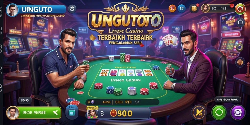 Tampilan gameplay Live Casino yang mendebarkan di UNGUTOTO.